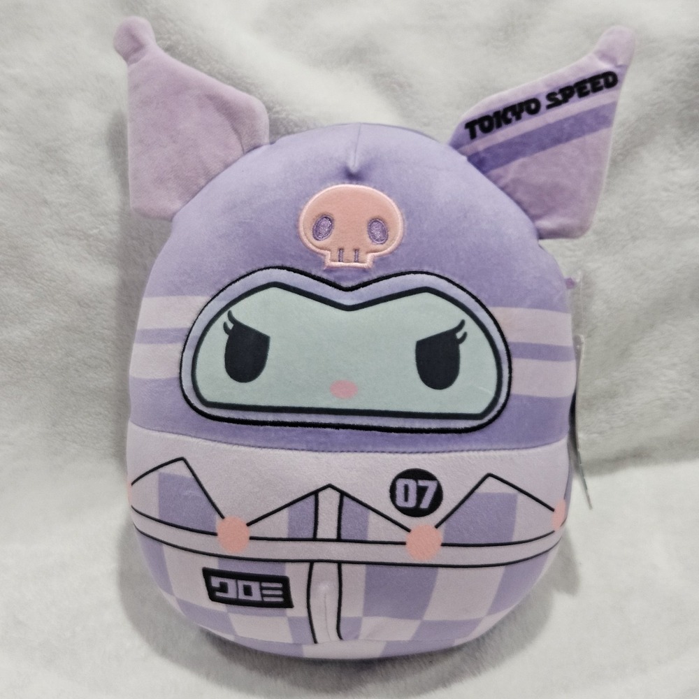 NEW Kuromi by Sanrio Tokyo Speed‎ 9" Squishmallow. Kellytoy